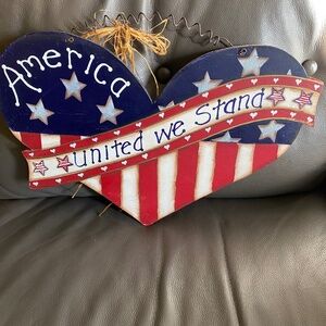 America United We Stand Sign 16x11